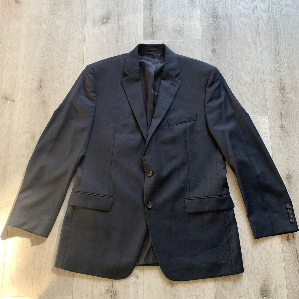 Lauren Ralph Lauren‎ Mens Sz 42R Dark Navy 100% Wool Soft Blazer career buisness